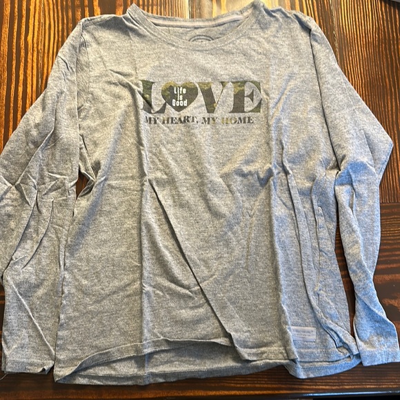 Gray life is good long sleeve T-shirt - Picture 1 of 1